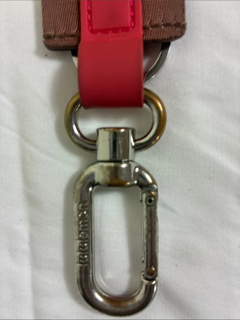 Lululemon Brown & Pink Keychain Strap